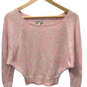American Eagle Pink Marled Knit Sweater Coquette Soft Girl Pullover Size Small
